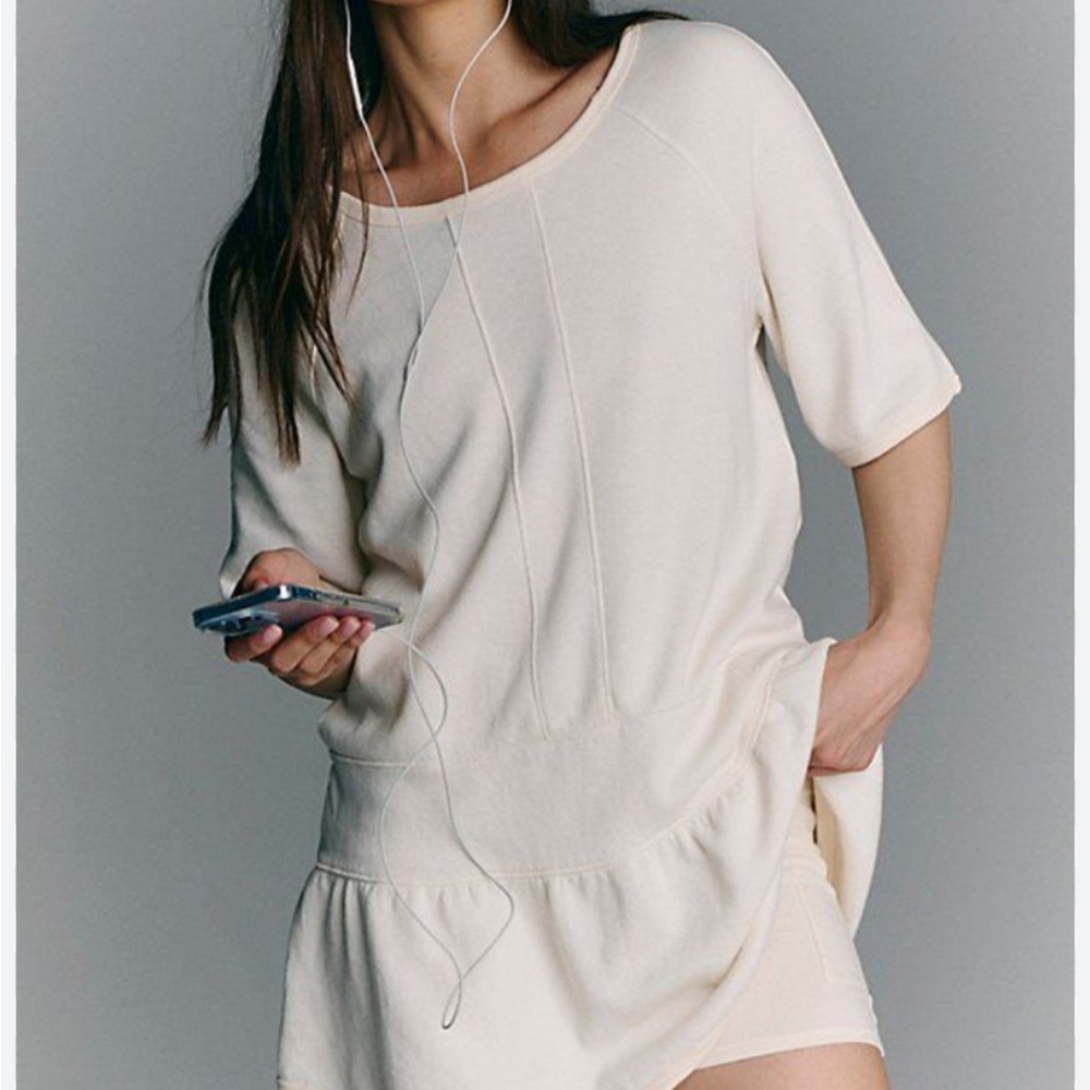 FP Movement by Free People elements Cream Ruffle Hem Dress - Picture 2 of 2
